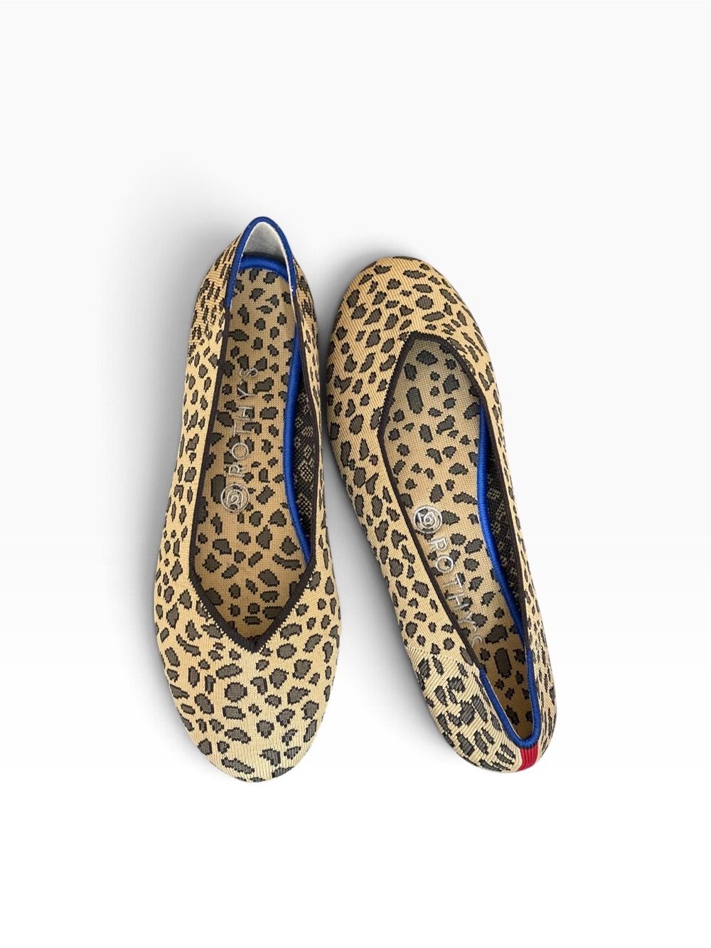 Rothy's Retired The Flat Round
Toe Cheetah print Slip On Flats |
Size 9.5